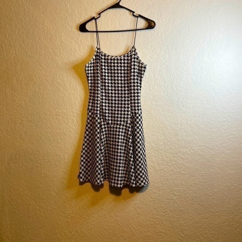 SHEIN blk white stretchy Spegetti strap dress small